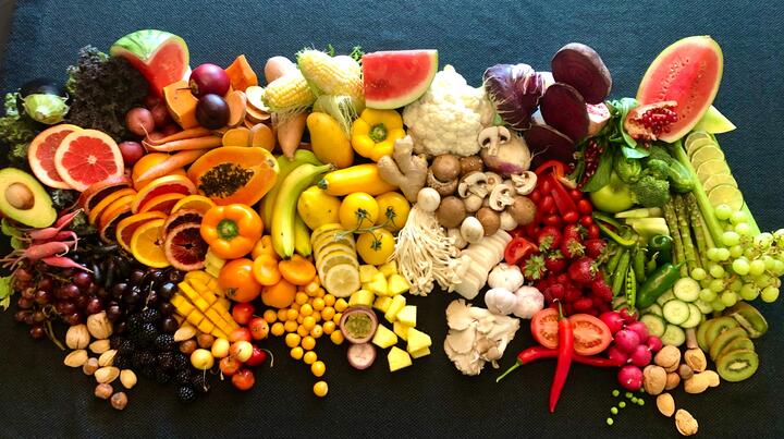 Can you tell me where these fruits and vegetables grow from?